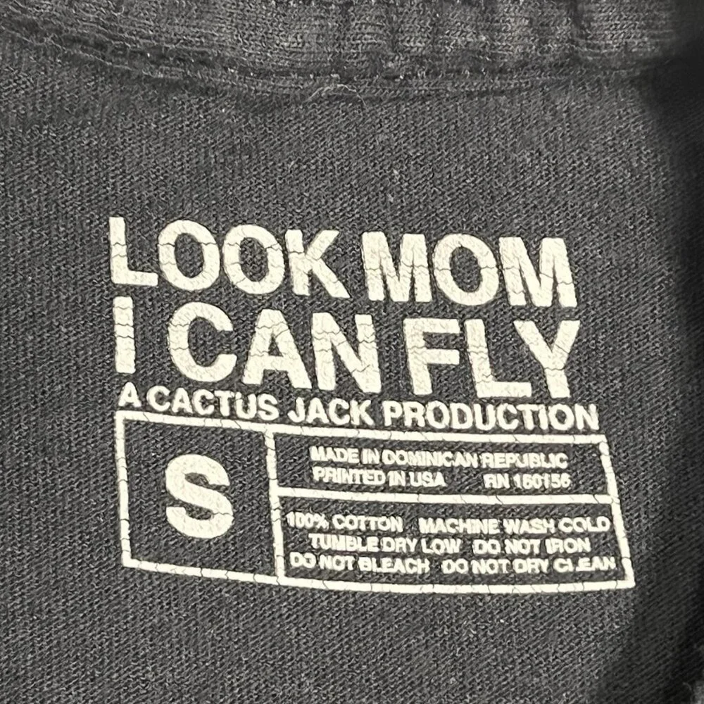 Travis Scott Look Mom I Can Fly Cactus Jack T Shirt Small Black - Picture 8 of 11